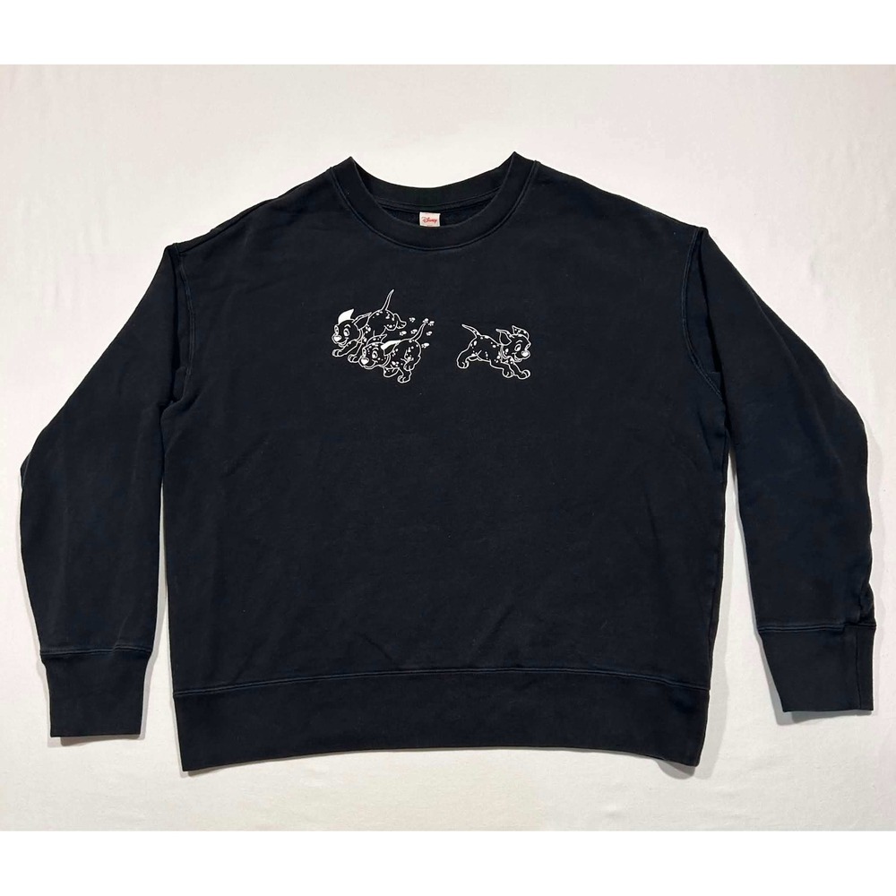 Uniqlo UT Disney 101 Dalmatians‎ Sweatshirt Black Graphic Pullover Large